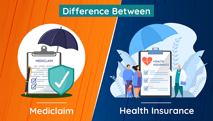 difference between mediclaim and health insurance
